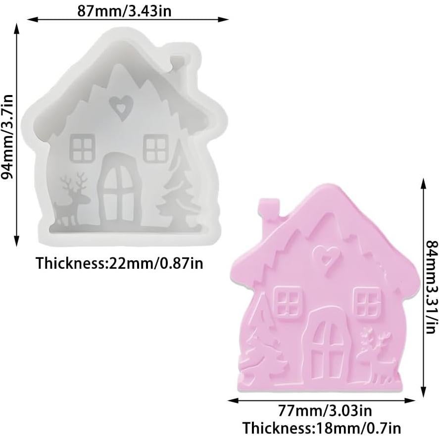 Molde de Silicona Casa Duawenki para Jabones y Velas 9.4x8.7cm