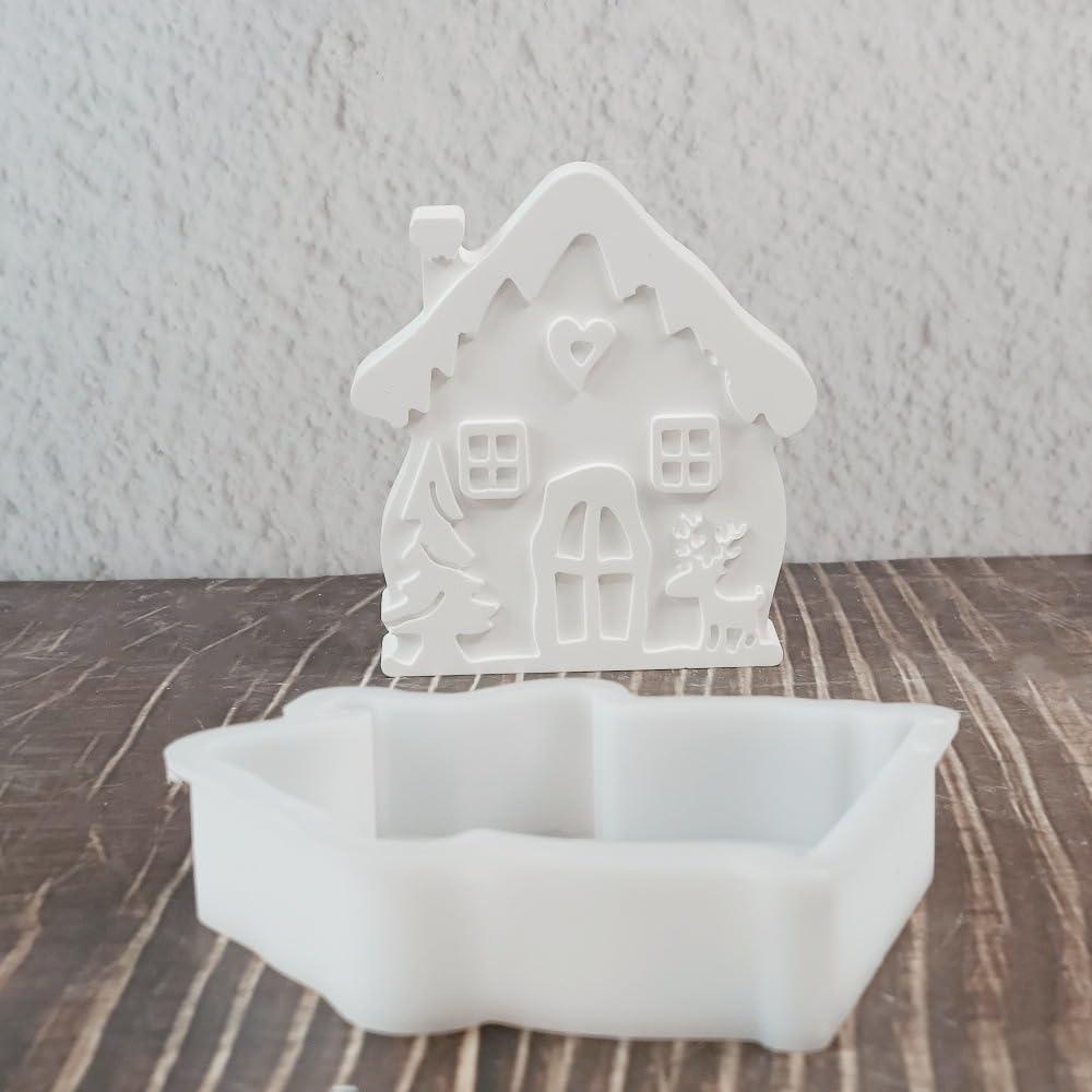 Molde de Silicona Casa Duawenki para Jabones y Velas 9.4x8.7cm