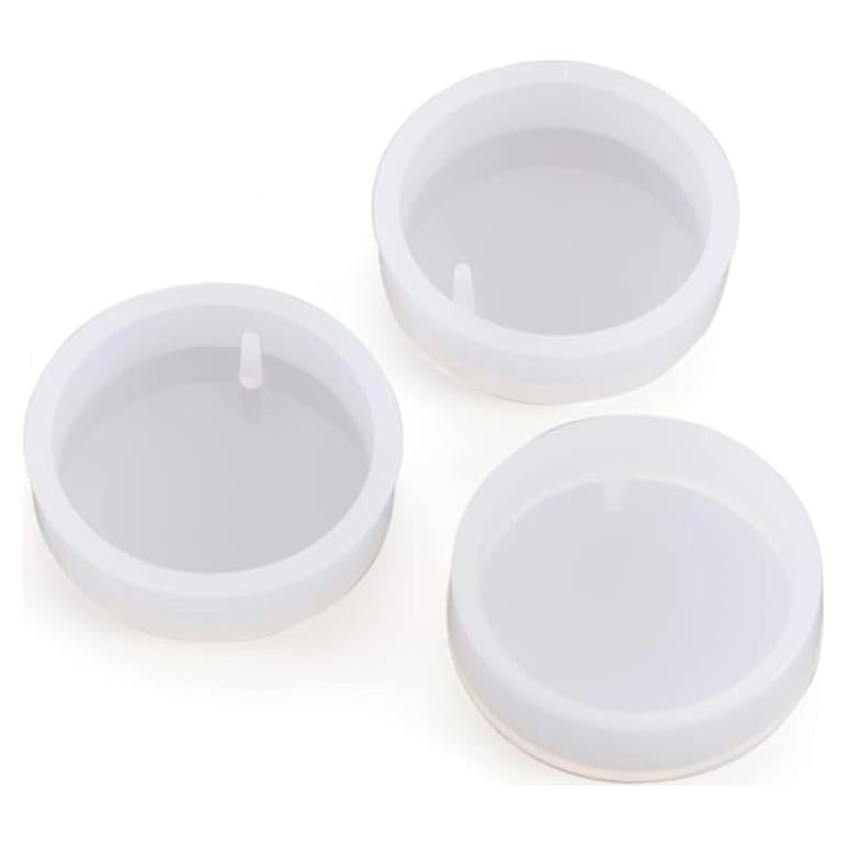 Moldes de Silicona Cheriswelry 10pcs Redondos Planos 28mm