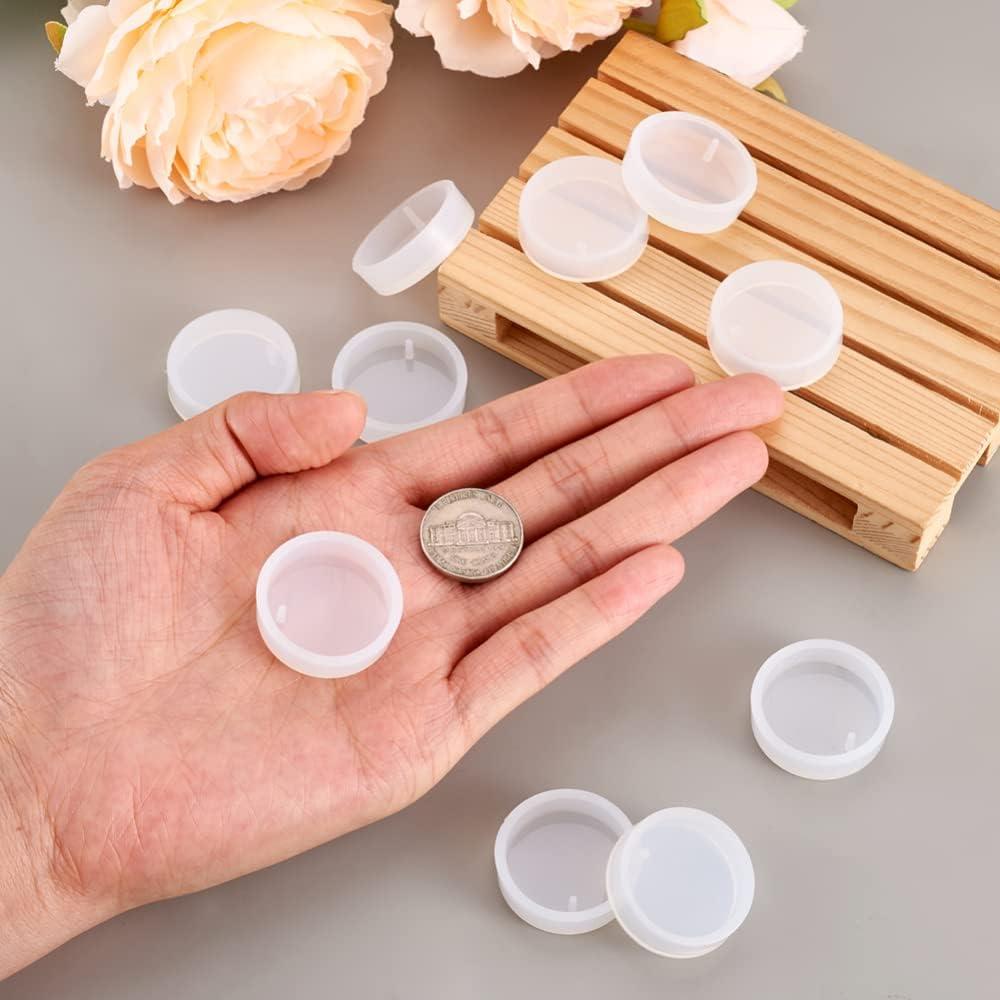 Moldes de Silicona Cheriswelry 10pcs Redondos Planos 28mm