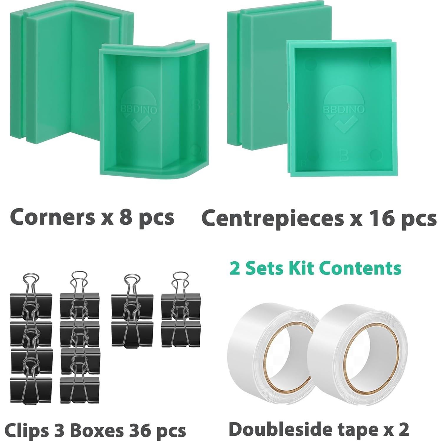 Kit de Carcasa de Molde Ajustable BBDINO - 2 Juegos - 62 Piezas