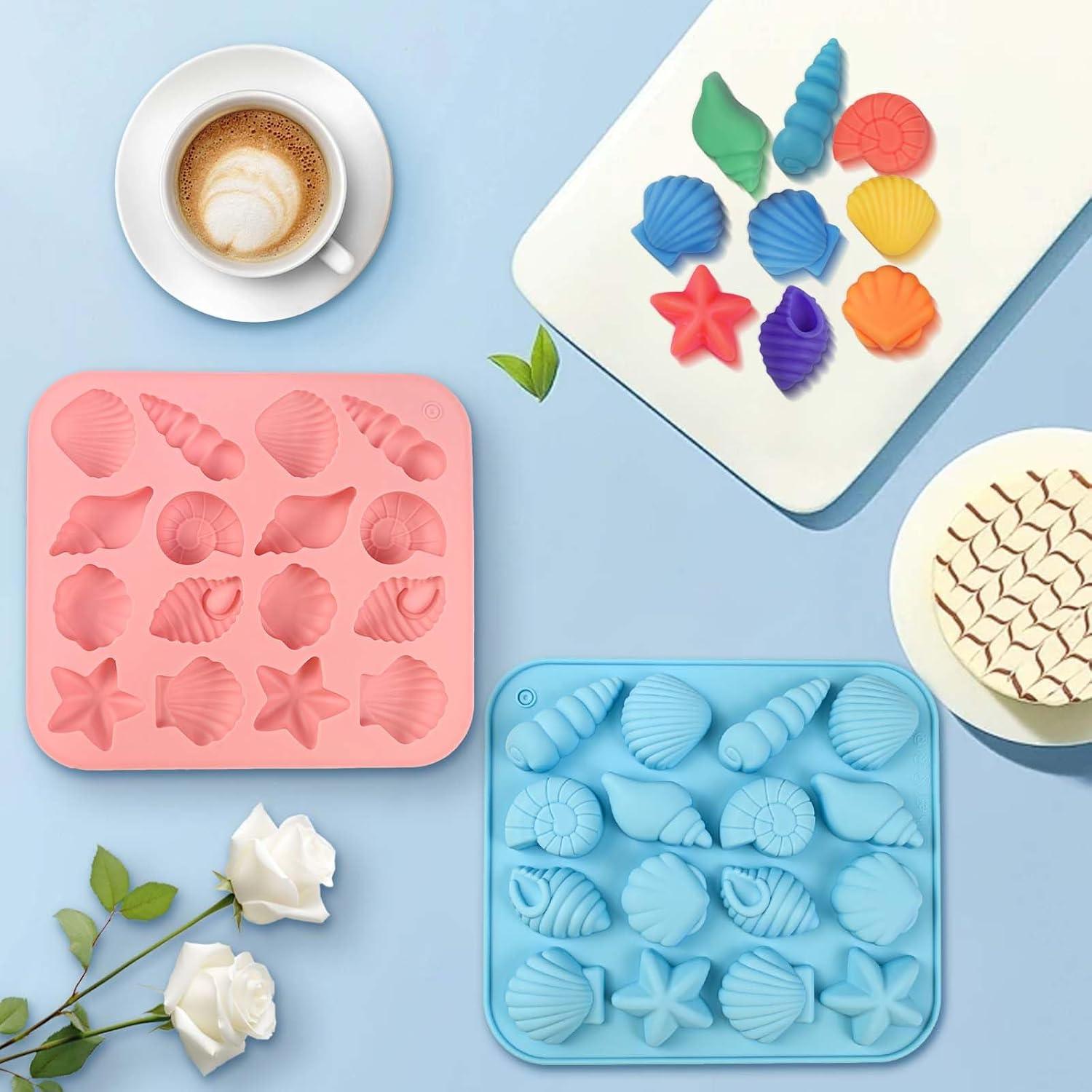 Moldes de Silicona Oceánicos SIQINZONGWA - 2 Piezas Antiadherentes