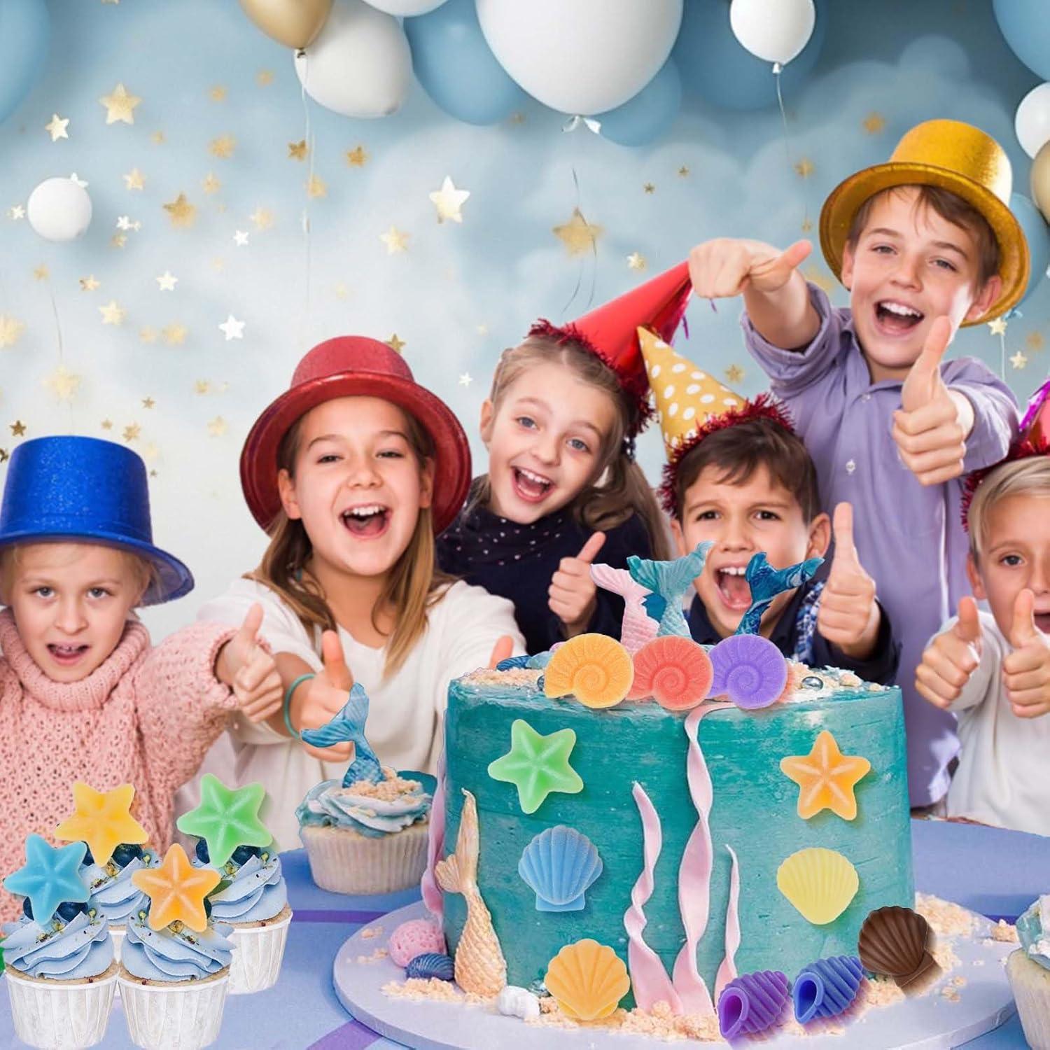 Moldes de Silicona Oceánicos SIQINZONGWA - 2 Piezas Antiadherentes