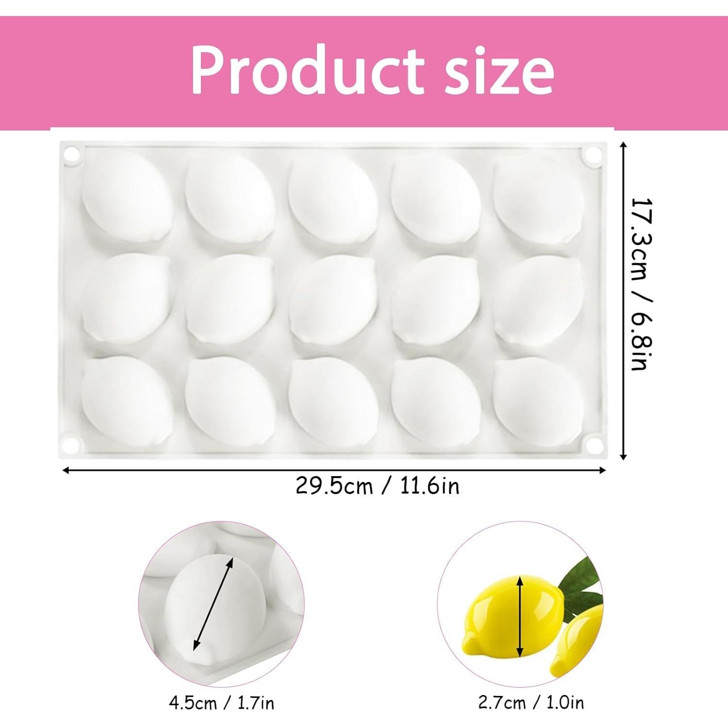 Molde de Silicona Fchil 15 Cavidades Limón para Postres