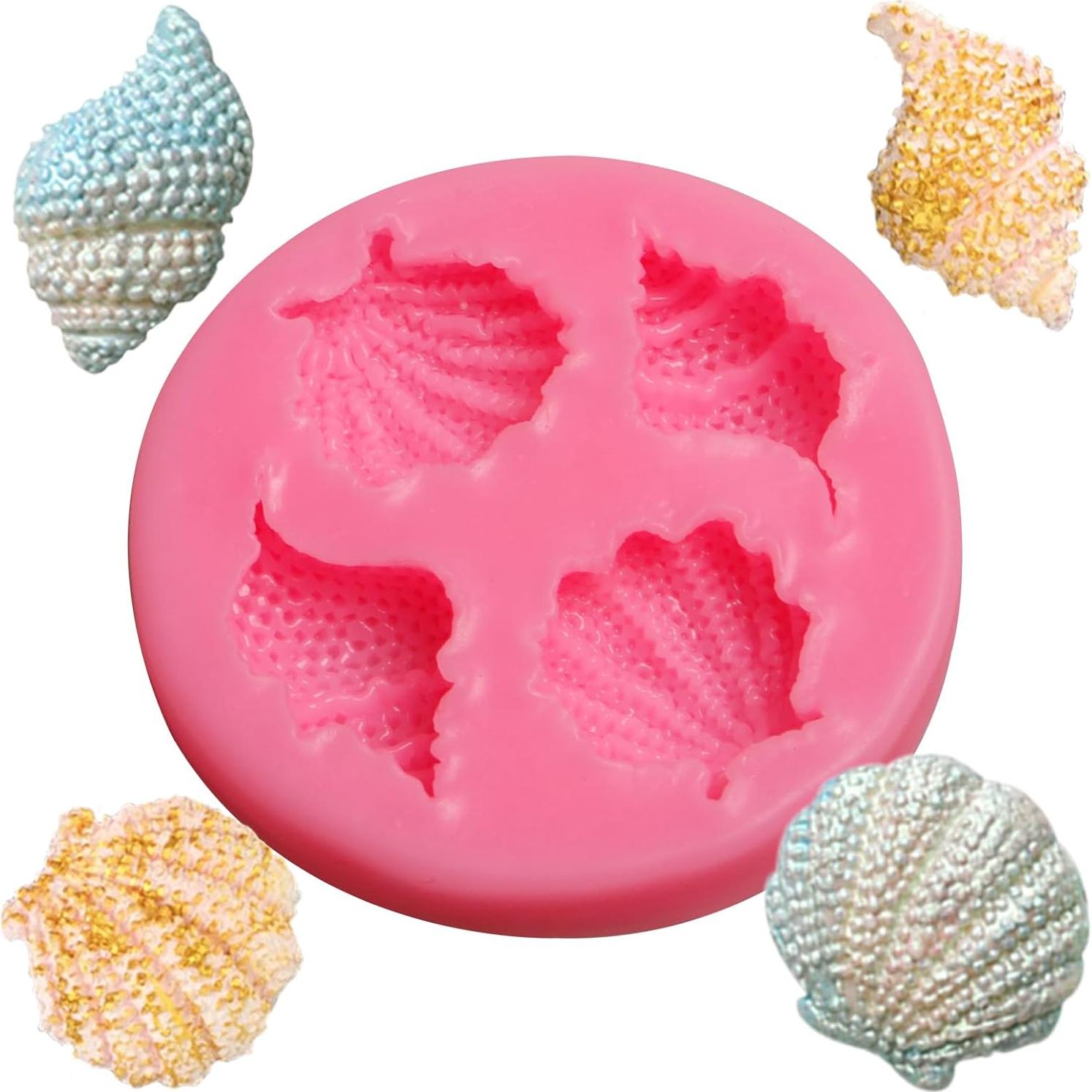 Molde de Silicona para Fondant Concha de Mar Muyulin - 3 Piezas