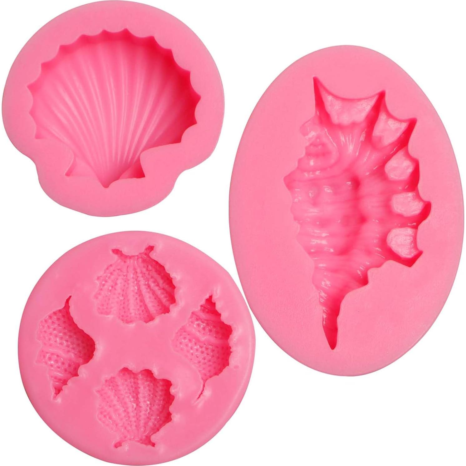 Molde de Silicona para Fondant Concha de Mar Muyulin - 3 Piezas
