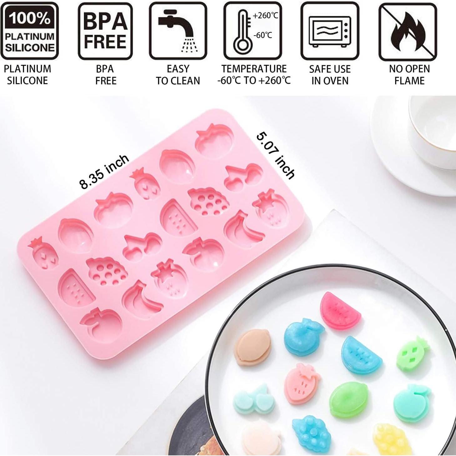 Moldes de Silicona Antiadherentes Verdental para Pasteles Fruta - 2 Piezas