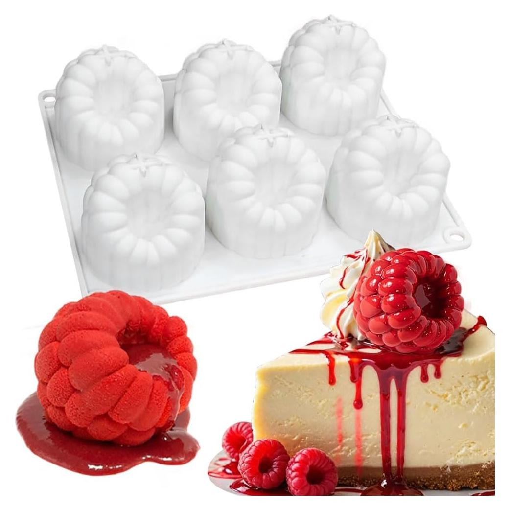 Molde de Silicona para Pastel de Mousse Frambuesa Qojai 20x17cm