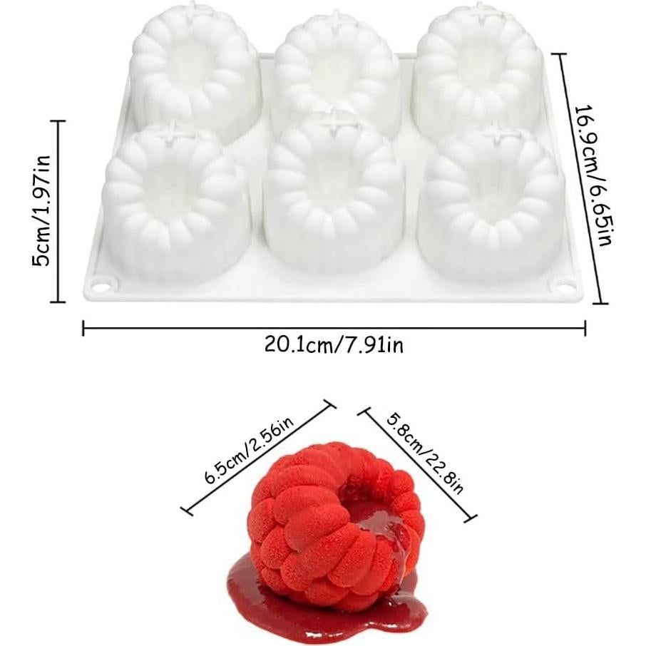 Molde de Silicona para Pastel de Mousse Frambuesa Qojai 20x17cm