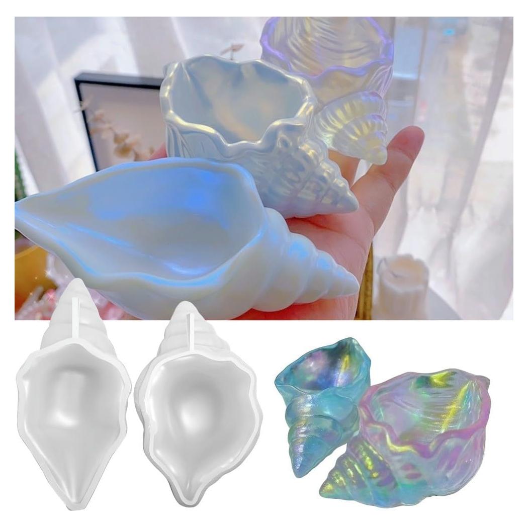Moldes de Silicona en Forma de Concha XMOX - 2 Piezas