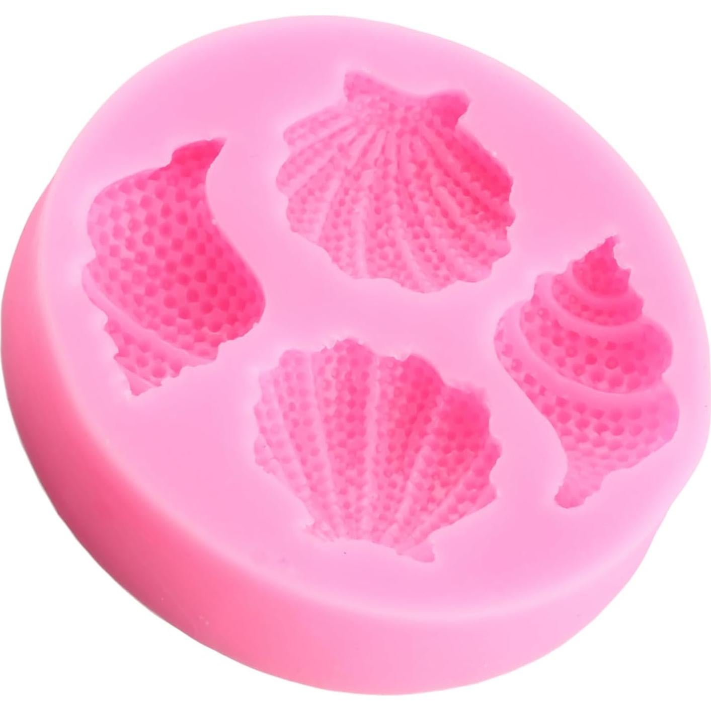 Marine Theme Cake Fondant Silicone Mold Seashell Baking Molds For Cake Decorating Cupcake Topper Candy Chocolate Gum Paste Polymer Clay