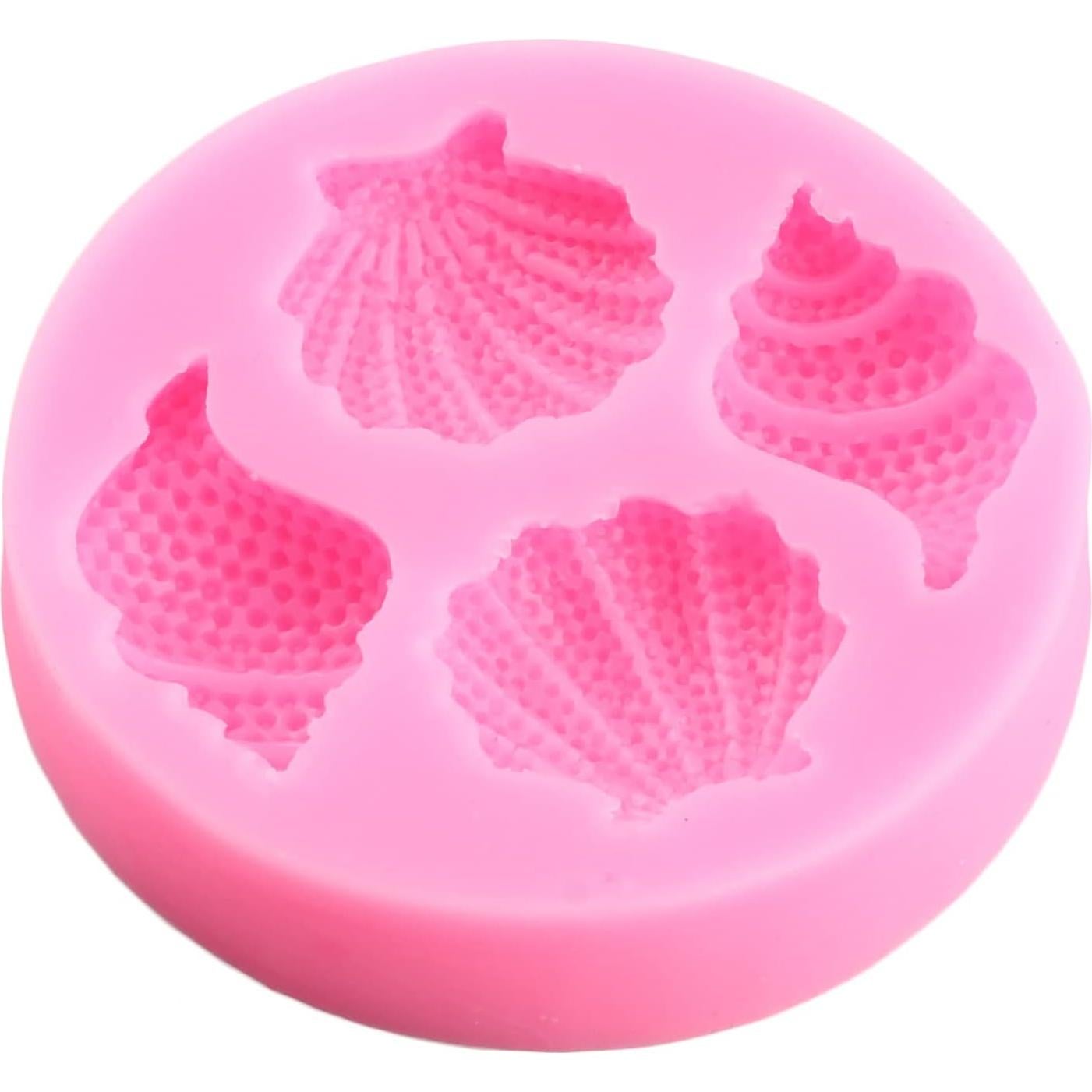 Marine Theme Cake Fondant Silicone Mold Seashell Baking Molds For Cake Decorating Cupcake Topper Candy Chocolate Gum Paste Polymer Clay