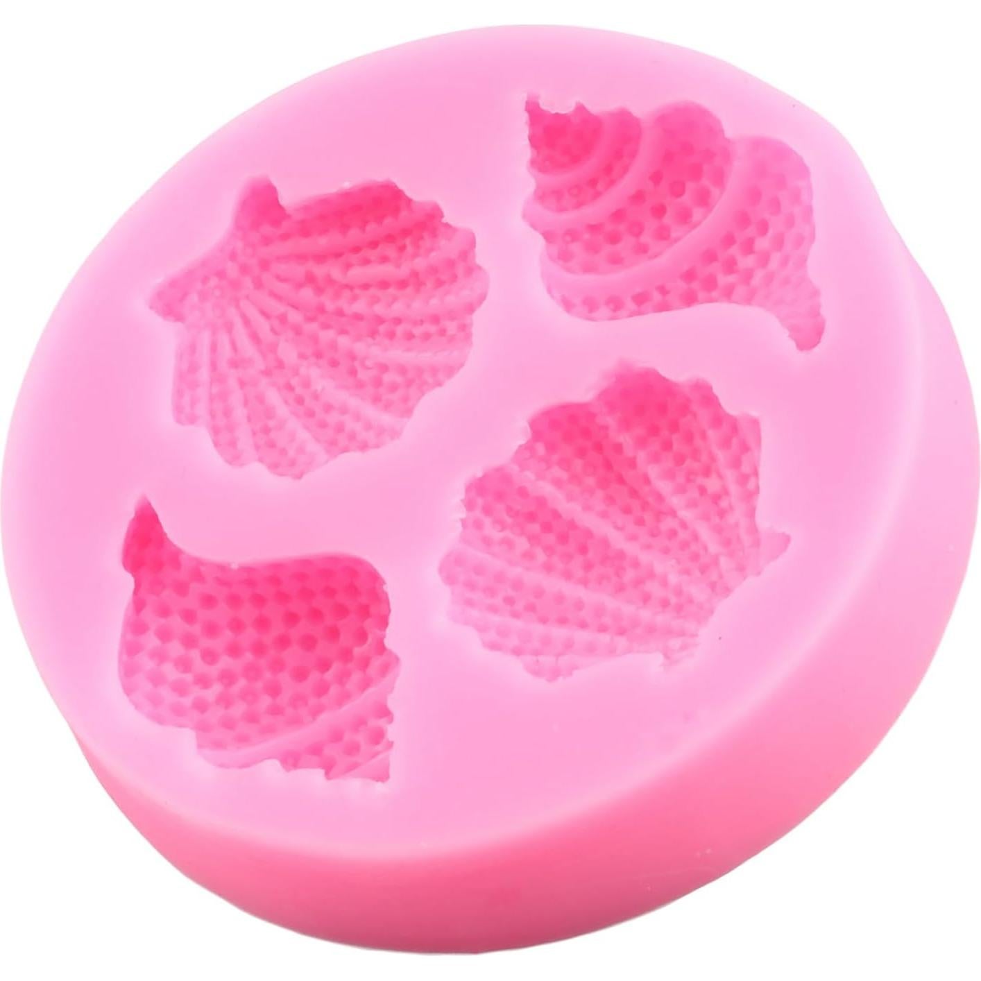 Marine Theme Cake Fondant Silicone Mold Seashell Baking Molds For Cake Decorating Cupcake Topper Candy Chocolate Gum Paste Polymer Clay