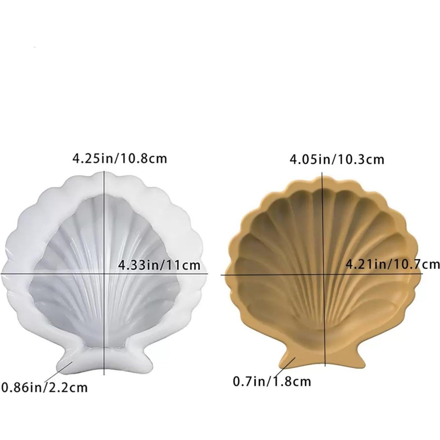 Molde de Silicona de Concha Yitkch para Resina 10.9x10.7cm