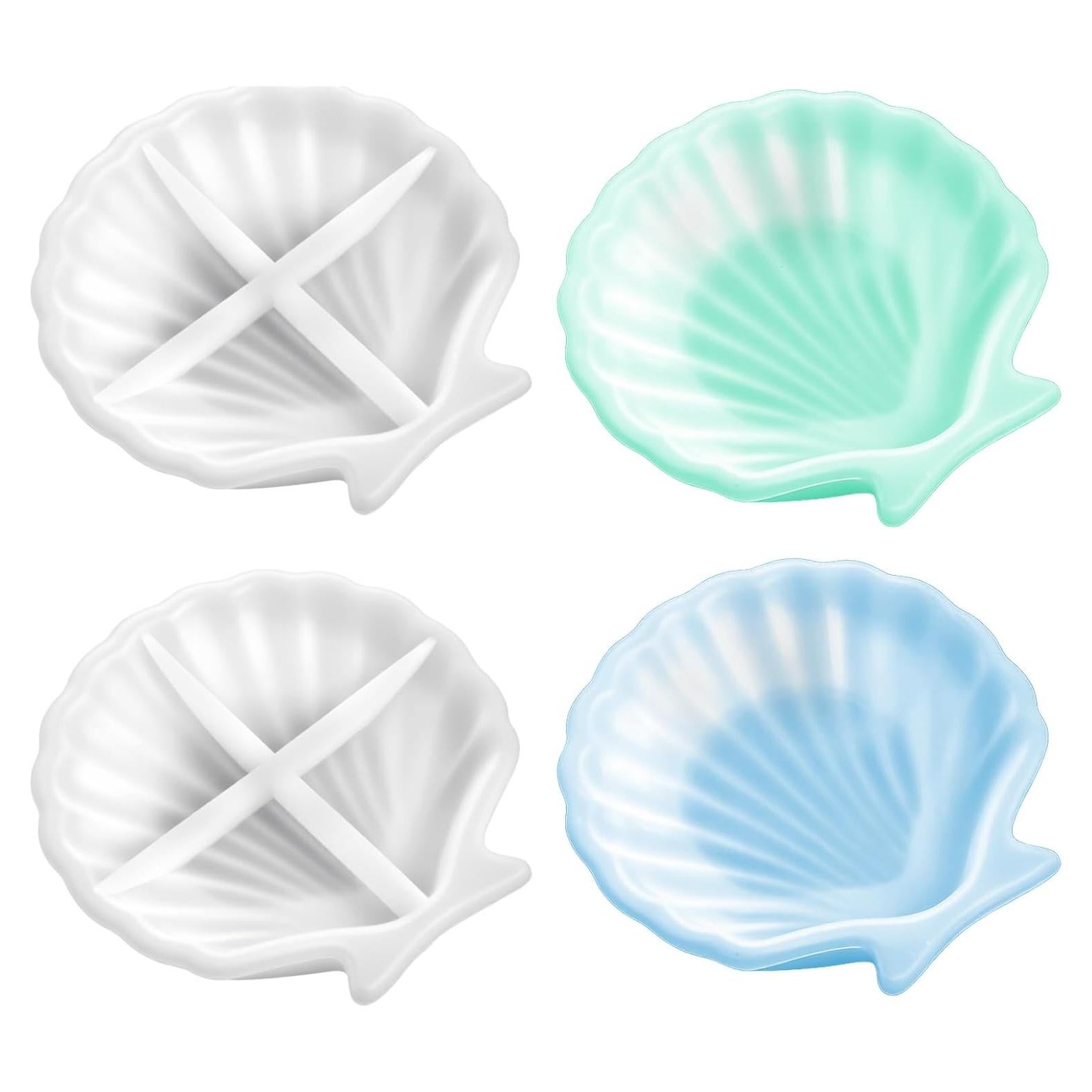 Moldes de Resina de Silicona Bruislard - Concha 2 Piezas 11.2x10.9cm