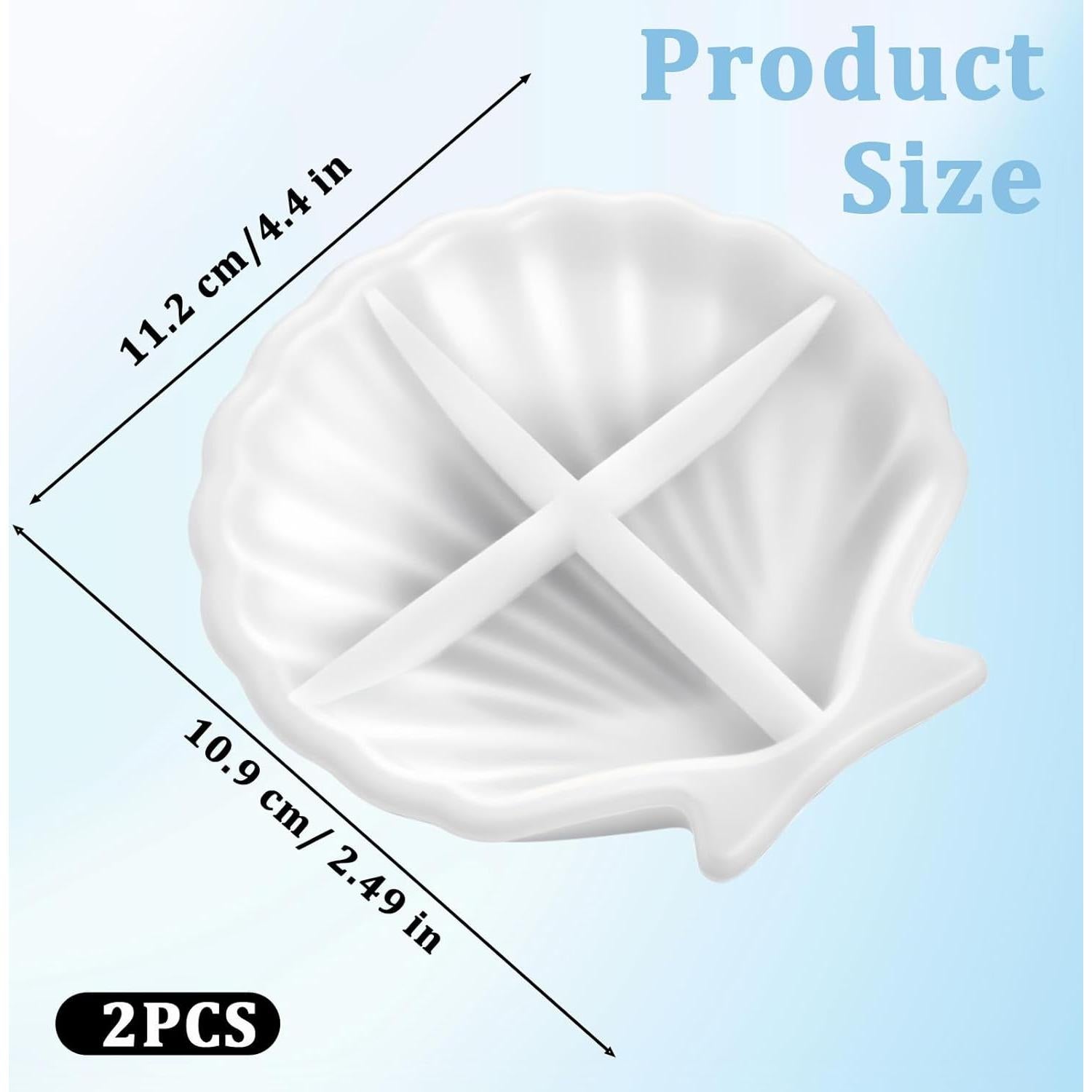 Moldes de Resina de Silicona Bruislard - Concha 2 Piezas 11.2x10.9cm