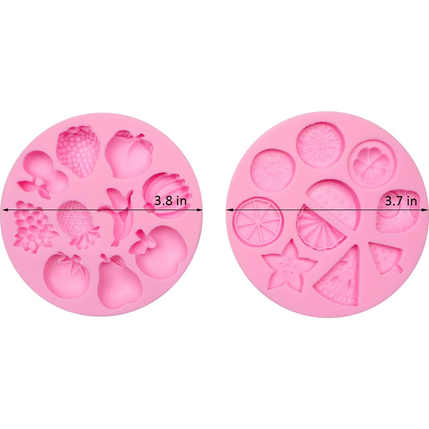 Moldes de Silicona para Caramelos de Frutas LCcakem - 2 Piezas