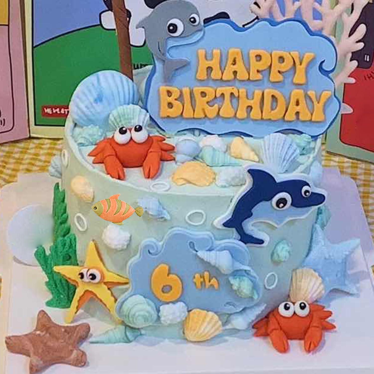 Molde de Silicona de Fondant Marino MINFEIDMS - 4 Piezas