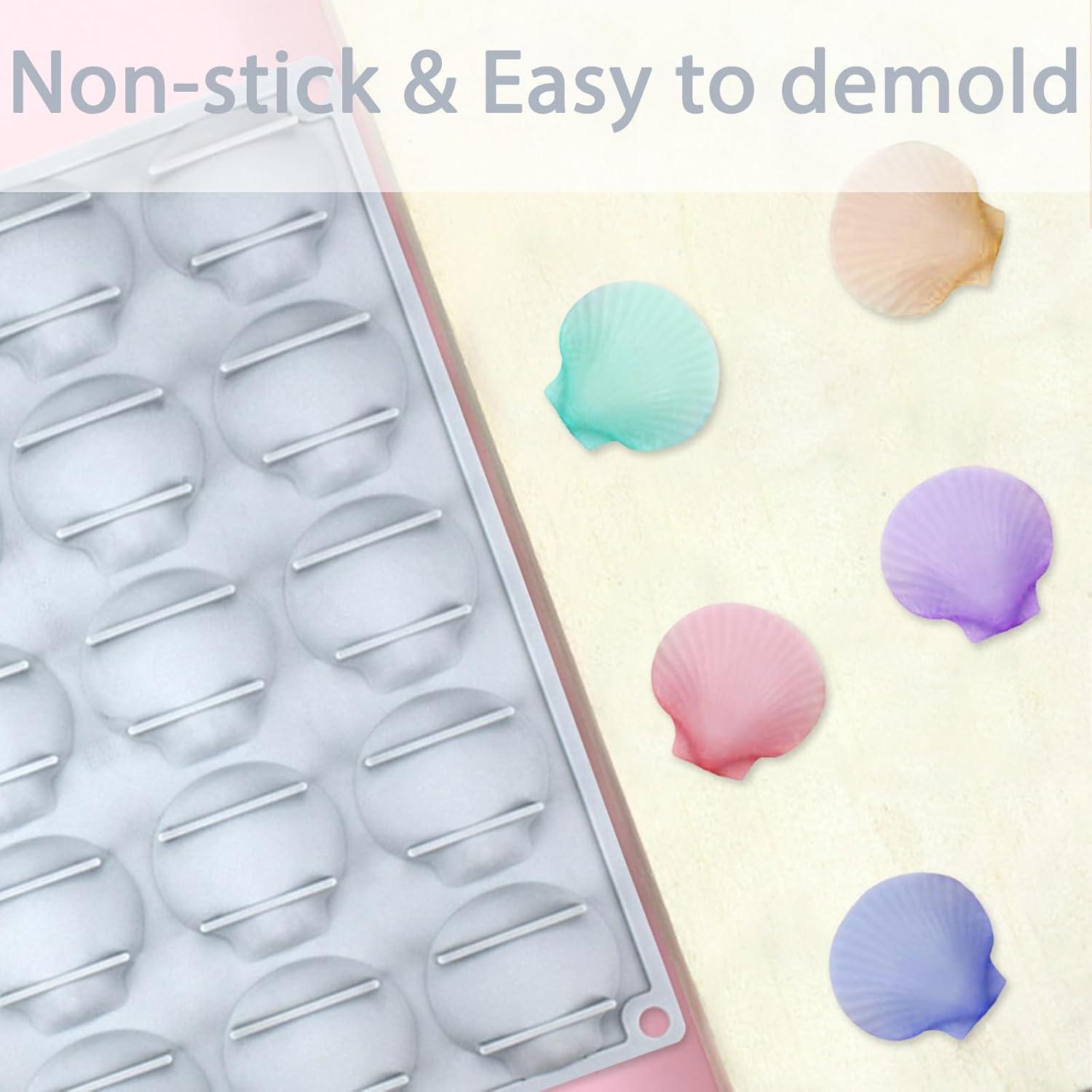 Molde de Silicona Fchil en Forma de Concha 15 Cavidades 29.7x19.6cm