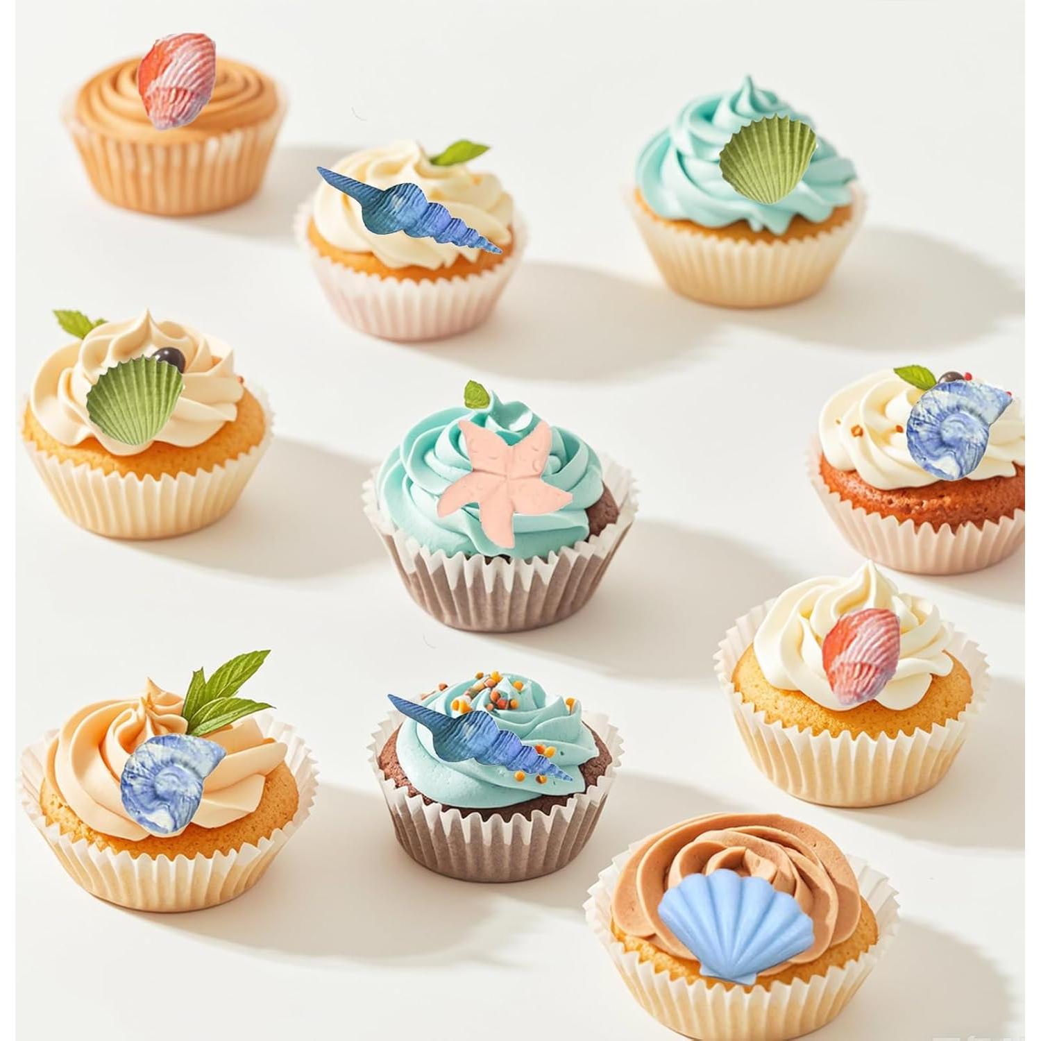 Moldes de Silicona Oceánicos Octhallow - 4 Diseños de Conchas