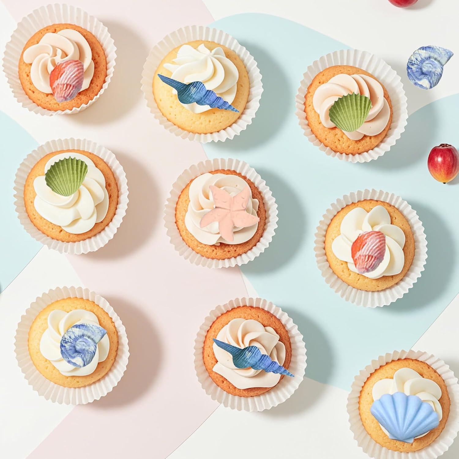 Moldes de Silicona Oceánicos Octhallow - 4 Diseños de Conchas