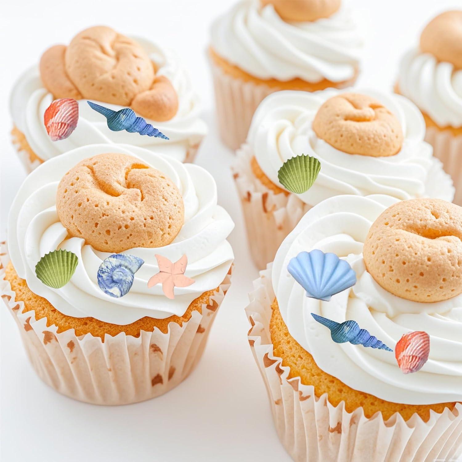 Moldes de Silicona Oceánicos Octhallow - 4 Diseños de Conchas