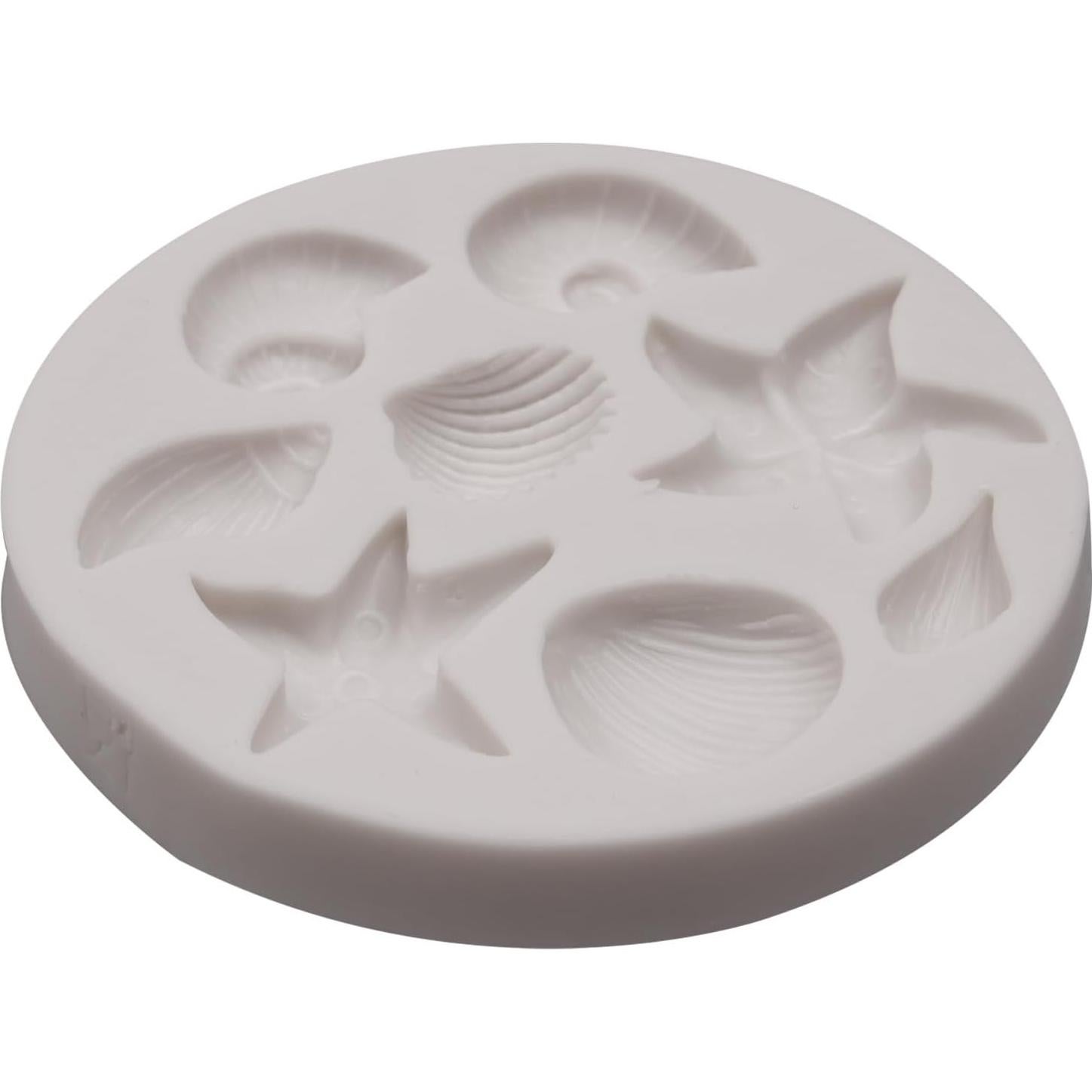 Moldes de Silicona Oceánicos Octhallow - 4 Diseños de Conchas