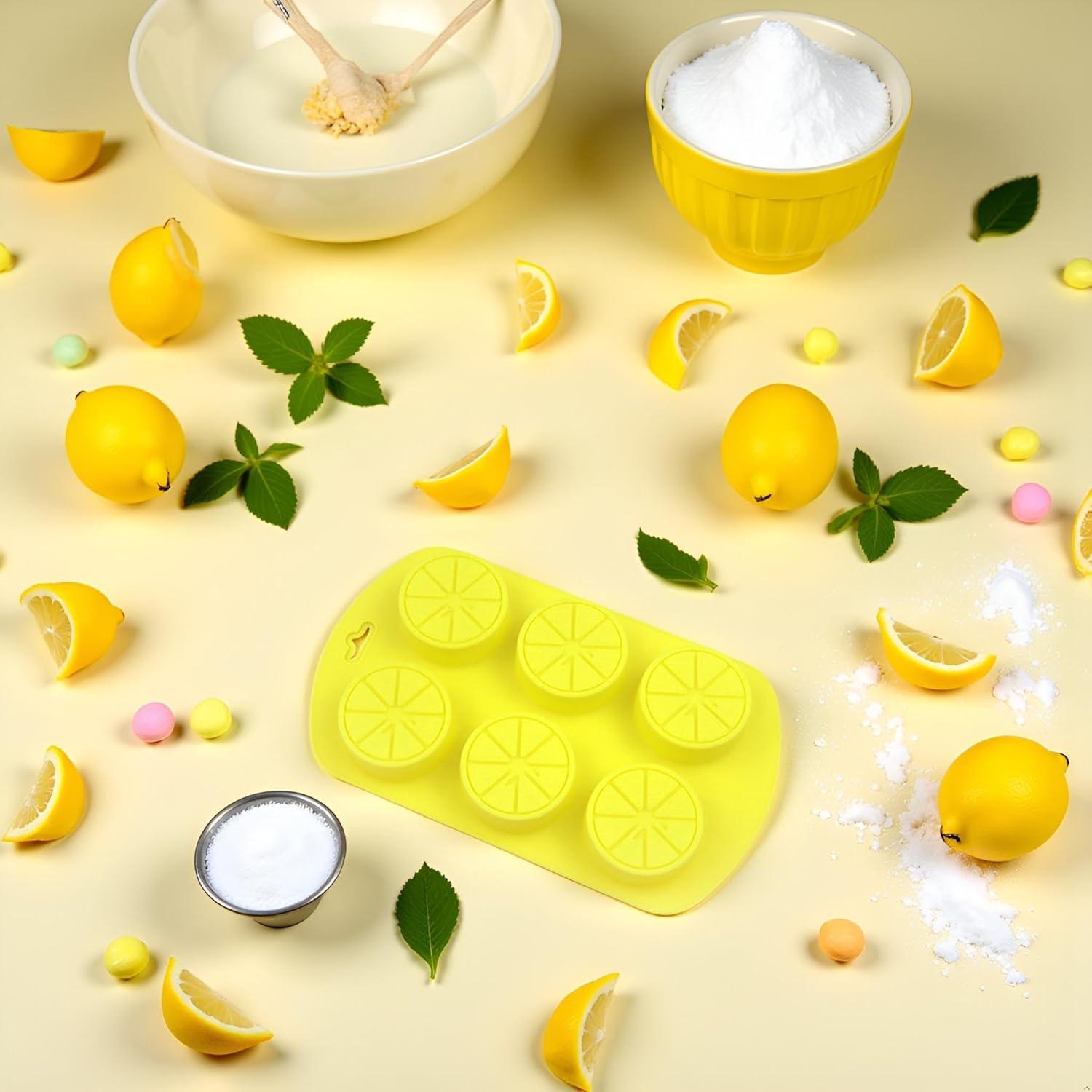 Molde de Silicona Limón 3D SquarezhenBo para Chocolates y Postres