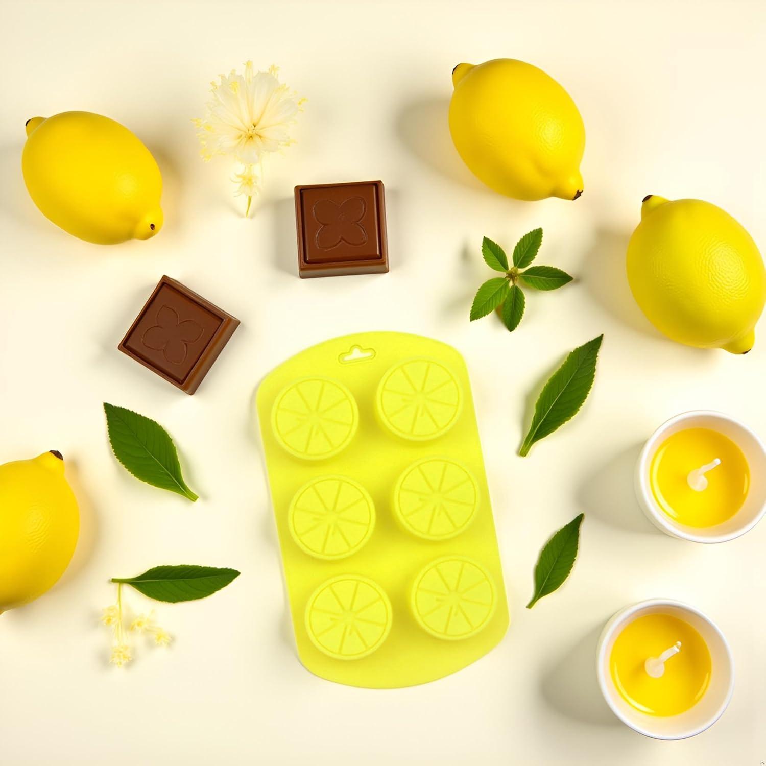 Molde de Silicona Limón 3D SquarezhenBo para Chocolates y Postres