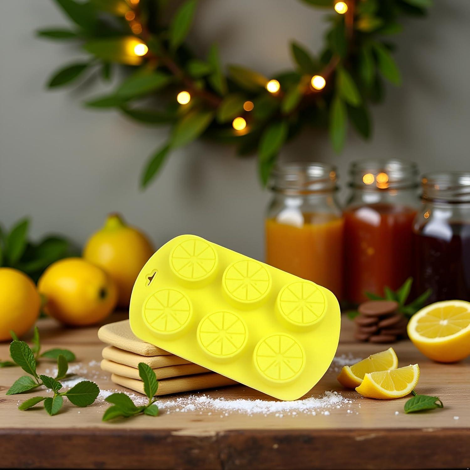 Molde de Silicona Limón 3D SquarezhenBo para Chocolates y Postres