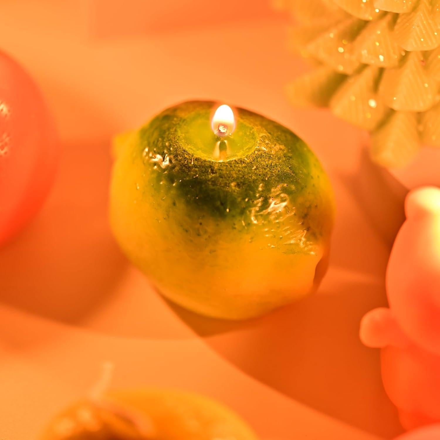 Juego de Moldes de Silicona para Velas Frutas 3D RESIN GO