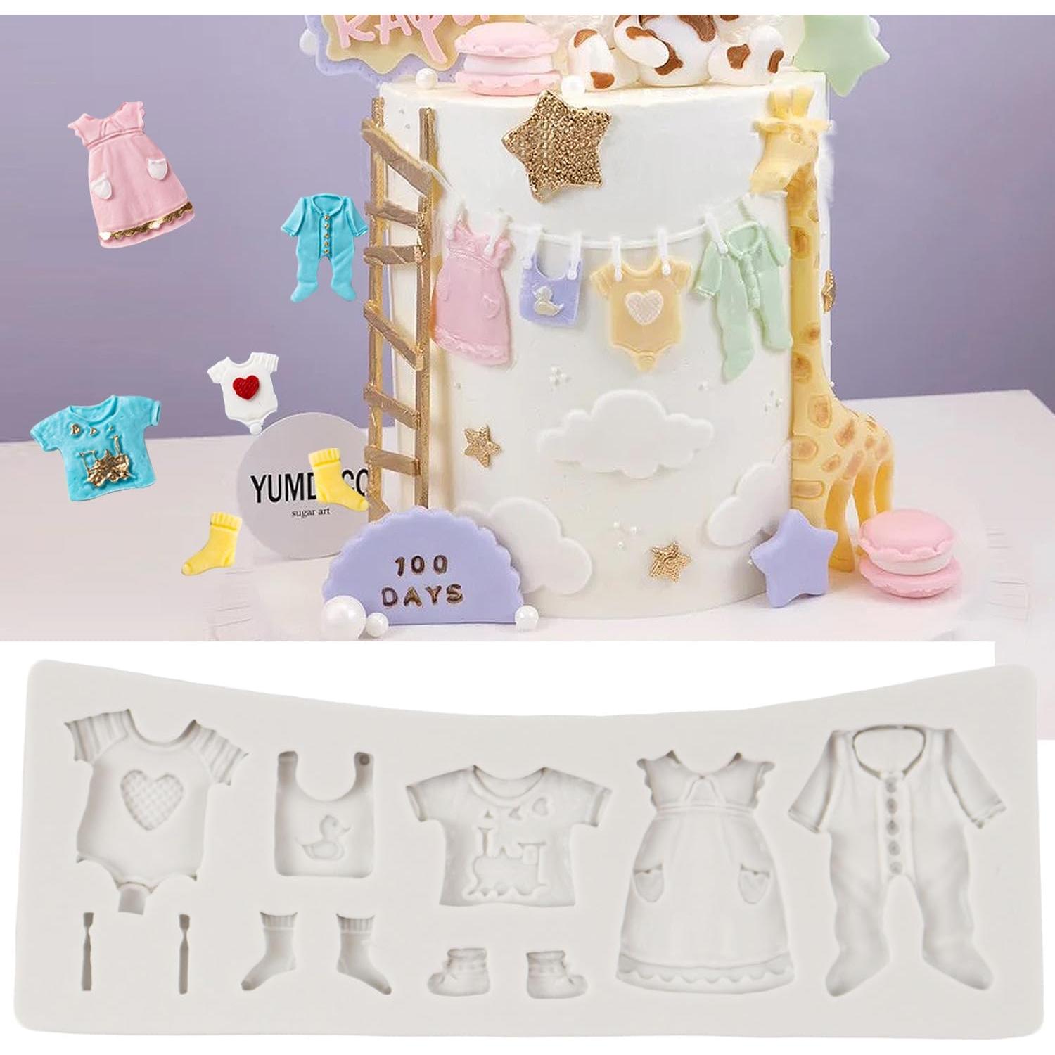 Molde de Silicona para Pasteles Baby Shower FCKEMLDS Set de 6