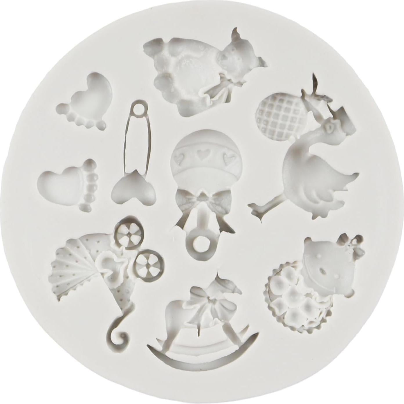 Molde de Silicona para Pasteles Baby Shower FCKEMLDS Set de 6