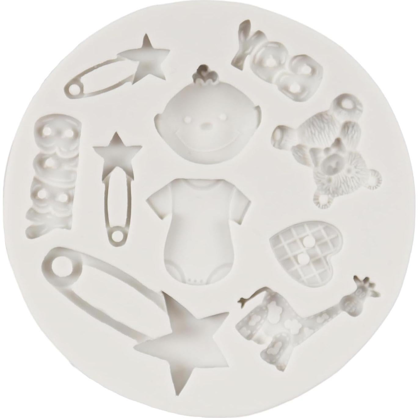 Molde de Silicona para Pasteles Baby Shower FCKEMLDS Set de 6