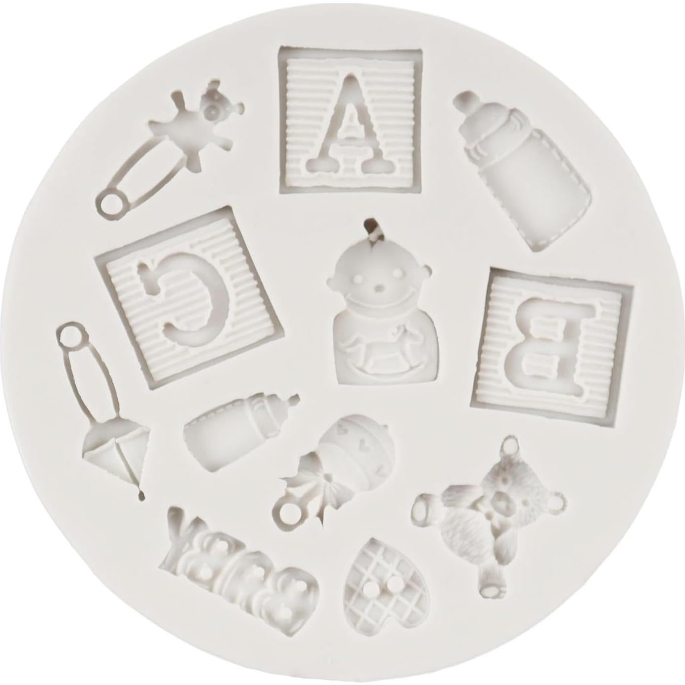 Molde de Silicona para Pasteles Baby Shower FCKEMLDS Set de 6
