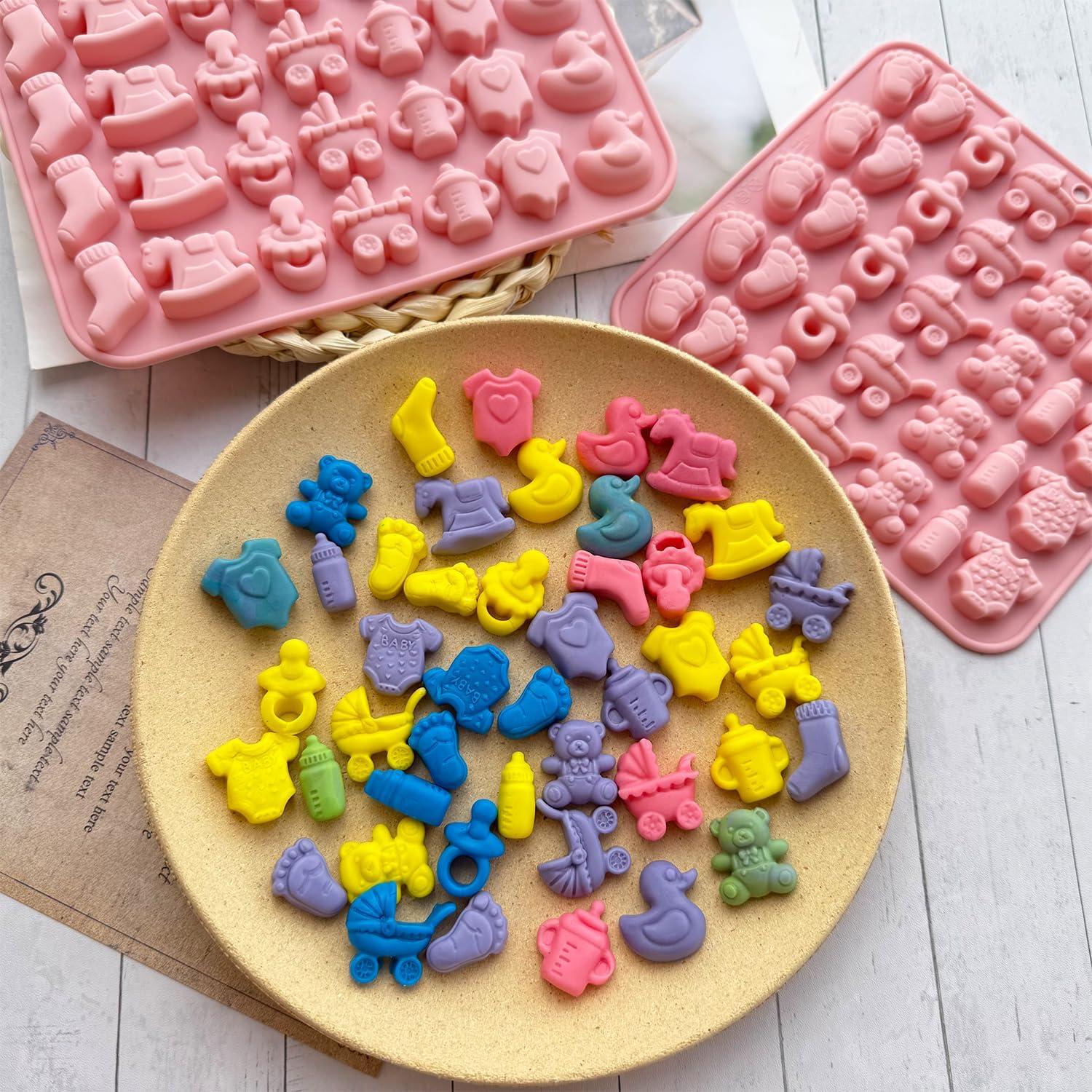 Moldes de Silicona para Chocolate Baby Shower JJzxwish - 70 Cavidades