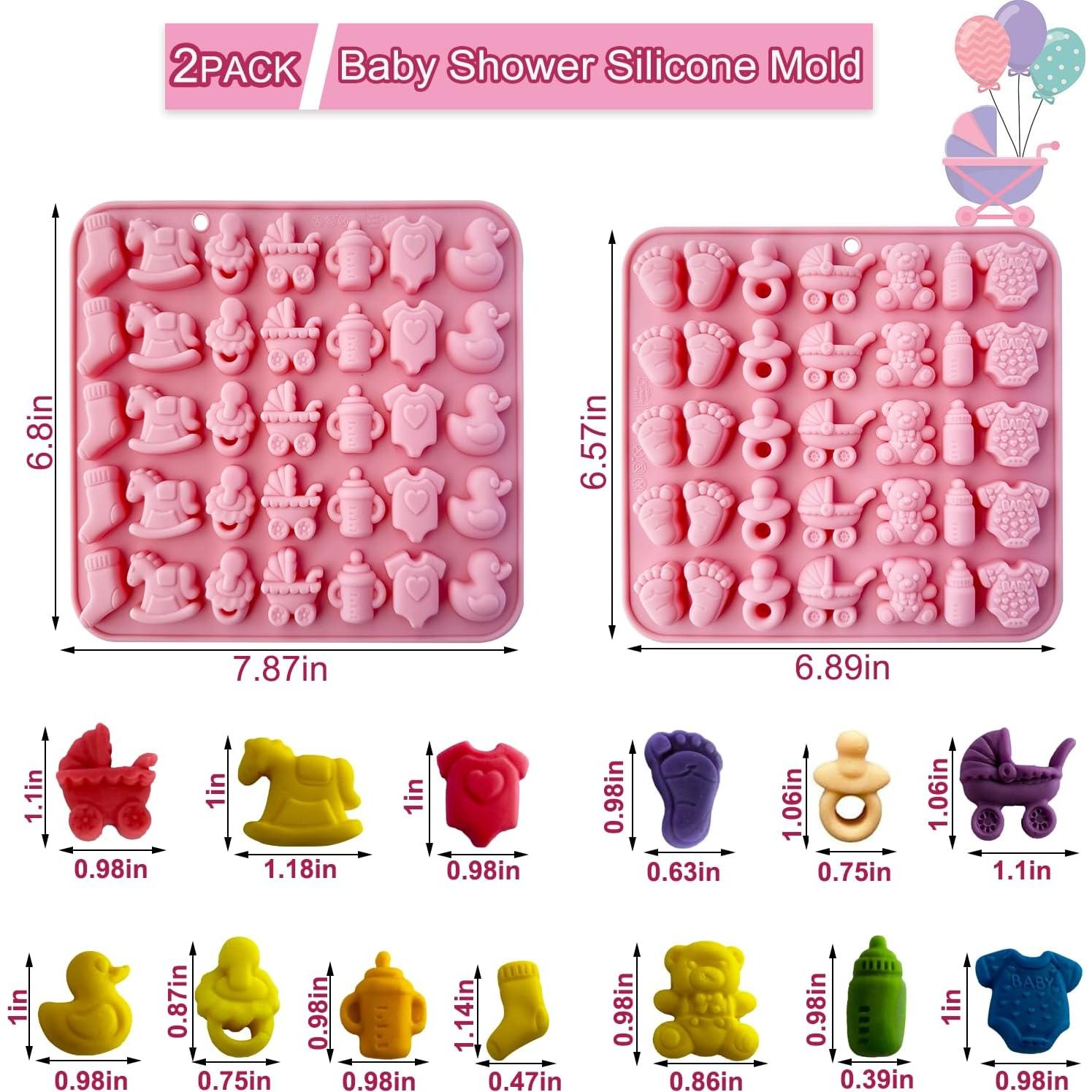Moldes de Silicona para Chocolate Baby Shower JJzxwish - 70 Cavidades