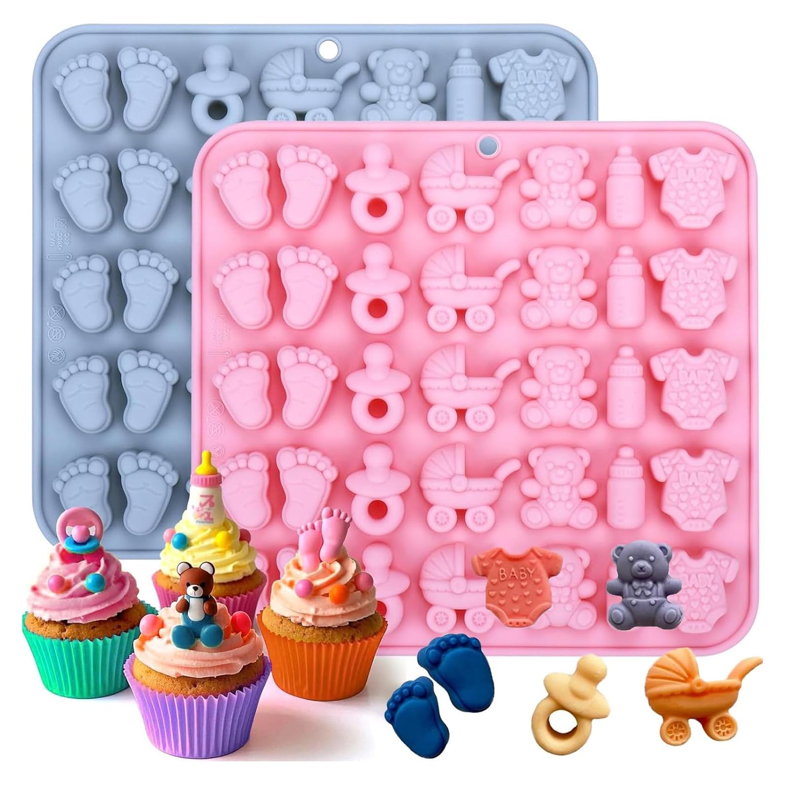 Moldes de Silicona para Chocolate Baby Shower Starfa Lab - 2 Piezas