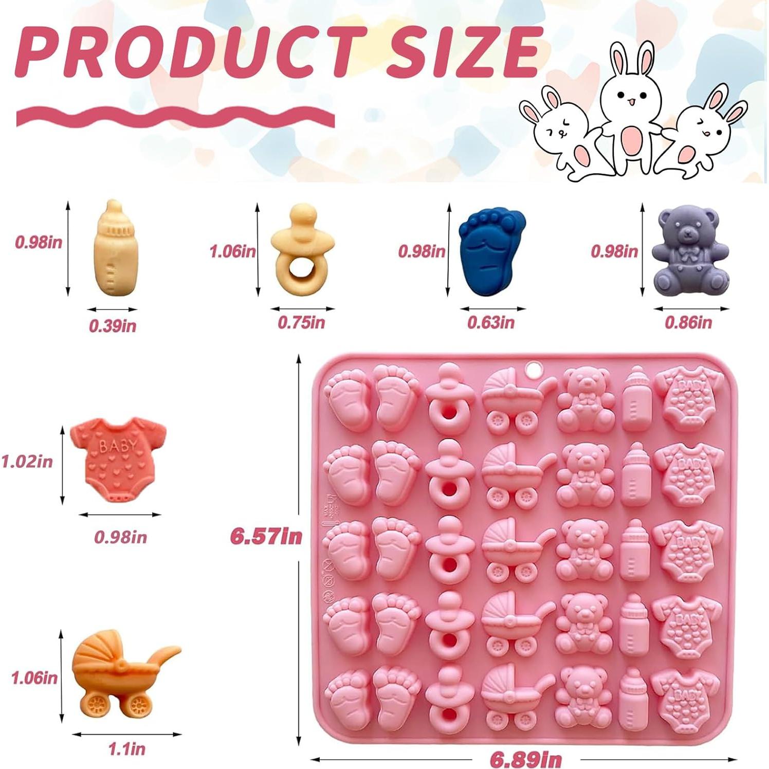 Moldes de Silicona para Chocolate Baby Shower Starfa Lab - 2 Piezas