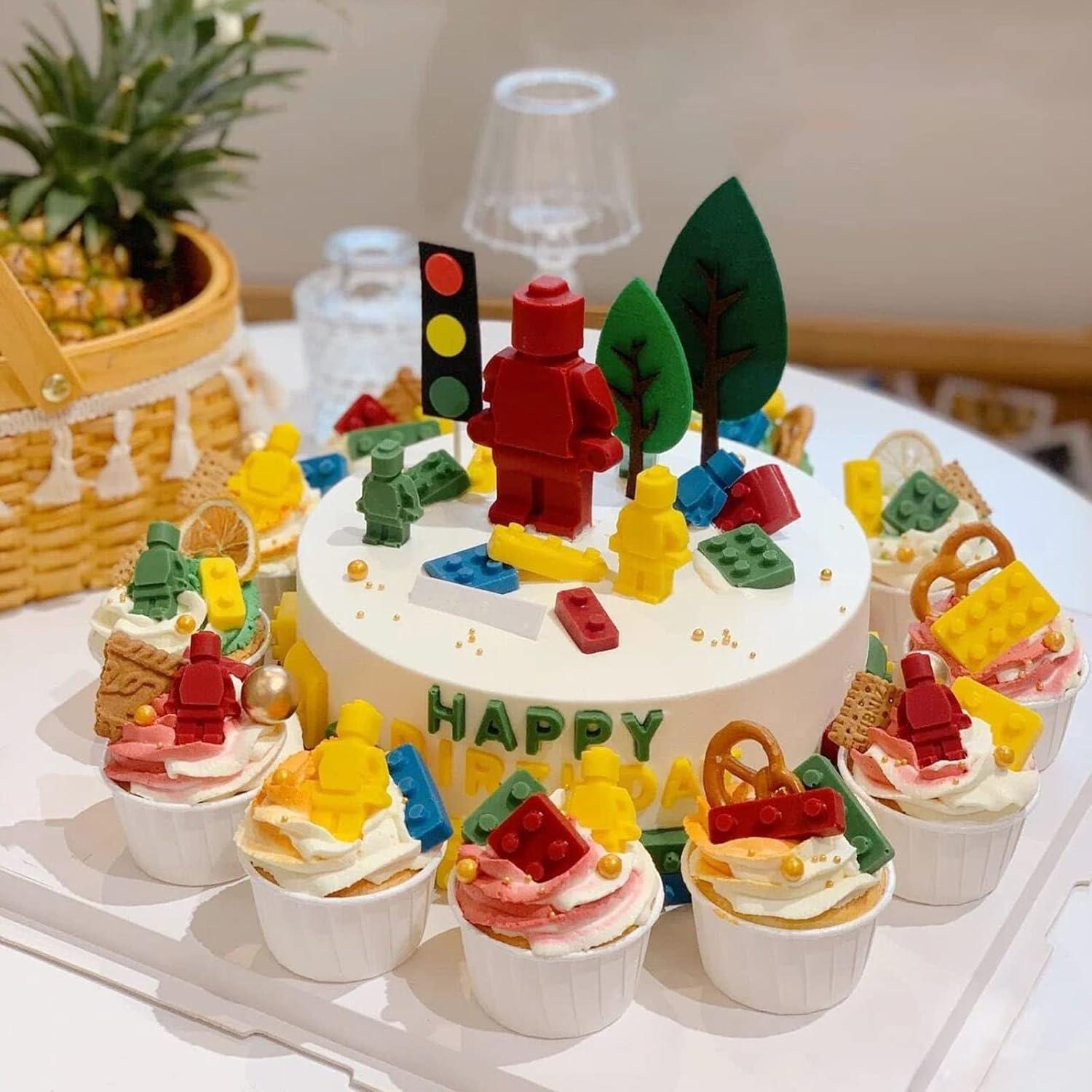 Moldes de Silicona ICOCONG para Fondant de Robot y Bloques