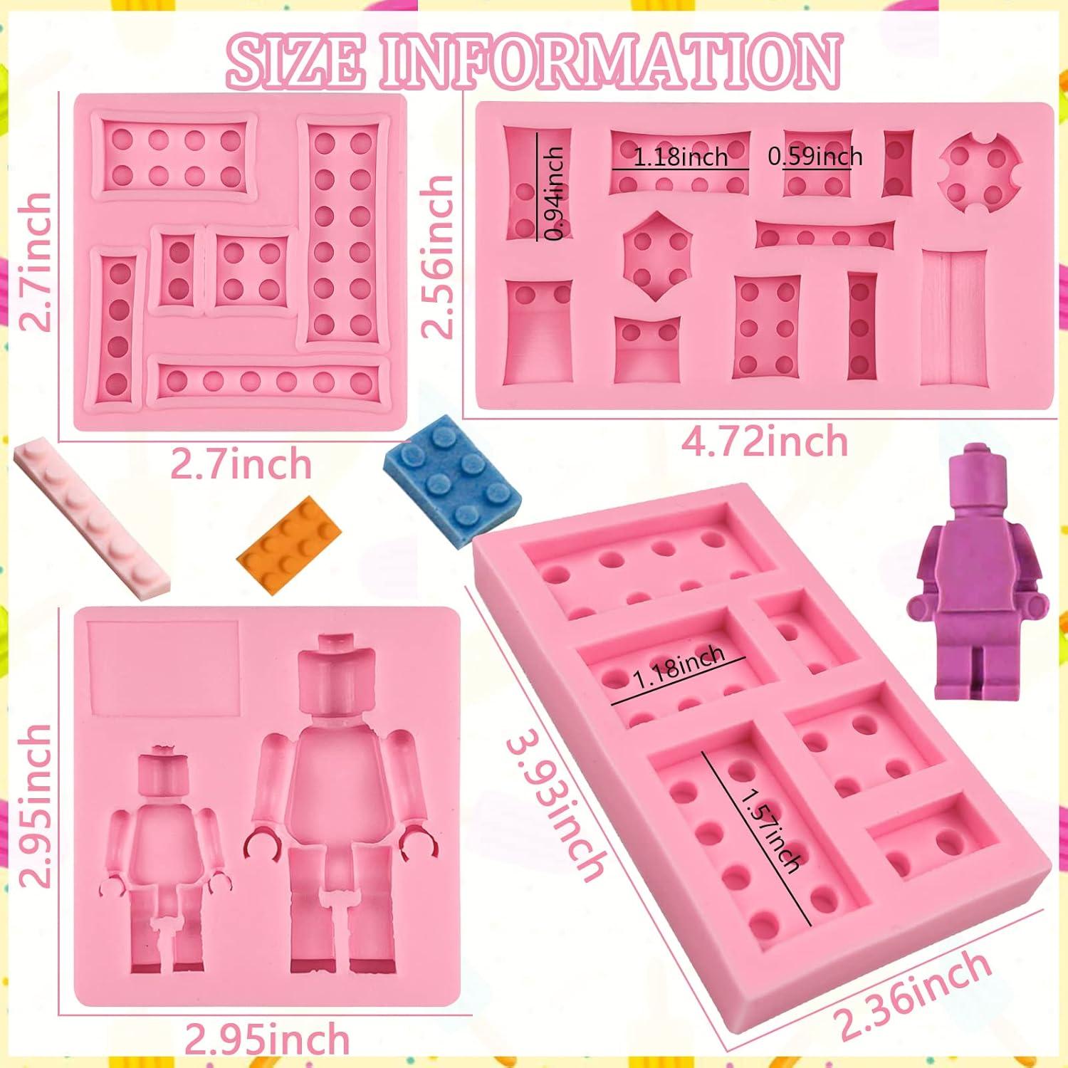 Moldes de Silicona ICOCONG para Fondant de Robot y Bloques