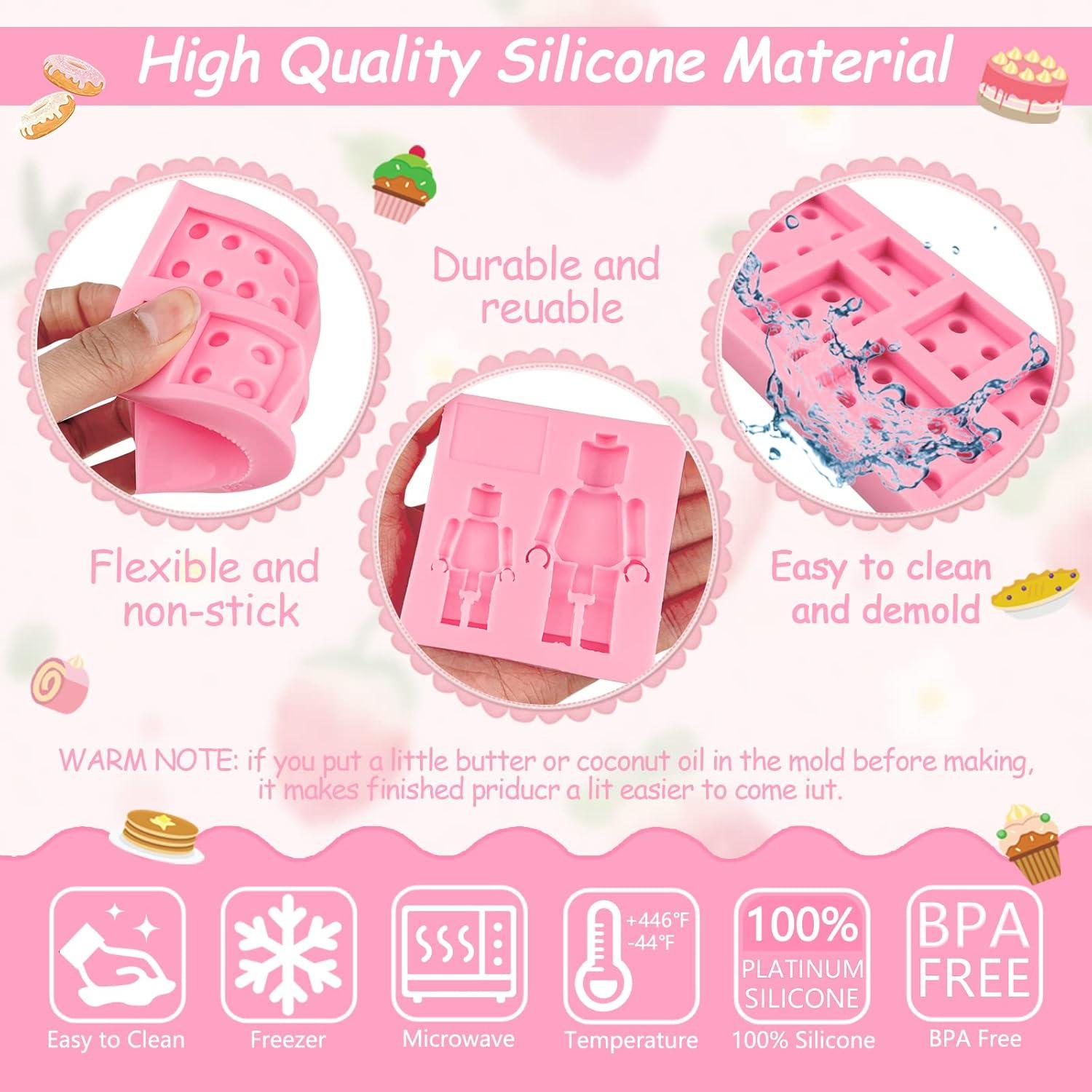 Moldes de Silicona ICOCONG para Fondant de Robot y Bloques