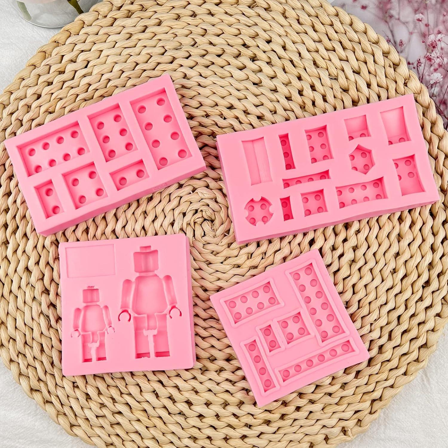 Moldes de Silicona ICOCONG para Fondant de Robot y Bloques