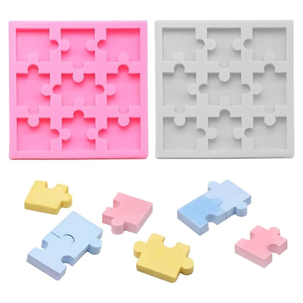 Molde de Silicona para Rompecabezas MoldFun 2 Pcs Antiadherente