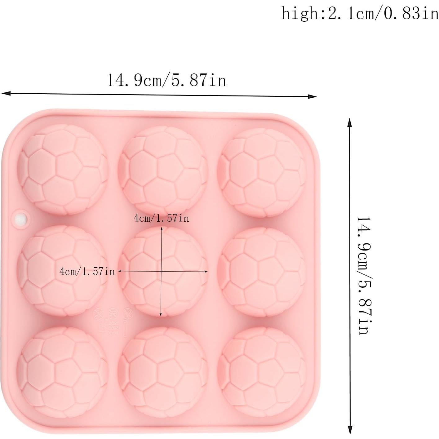 Molde de Silicona para Chocolate de Fútbol EPYHREHM 9 Cavidades