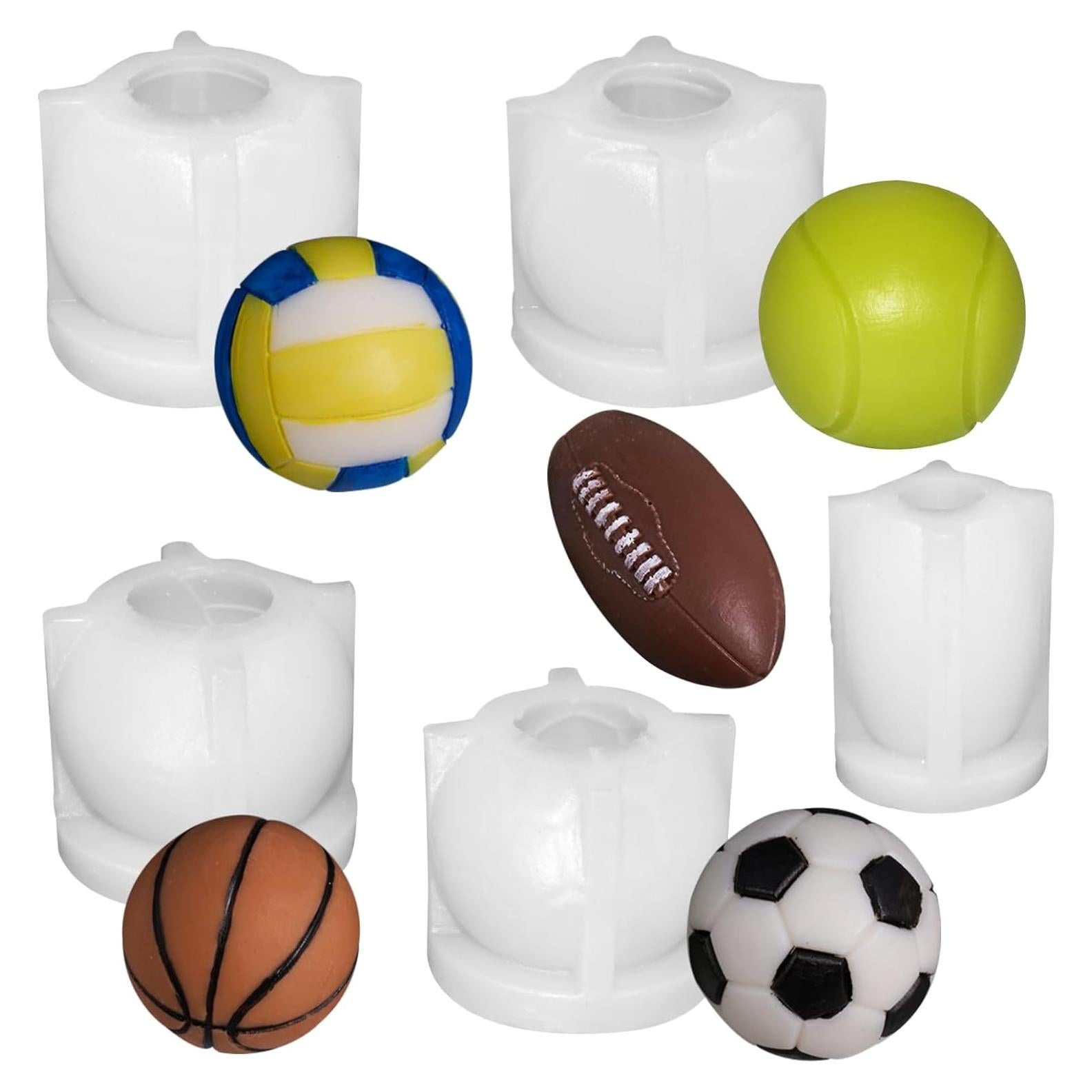 Molde de Silicona 3D Kackaidi para Balones Deportivos - 5 Piezas