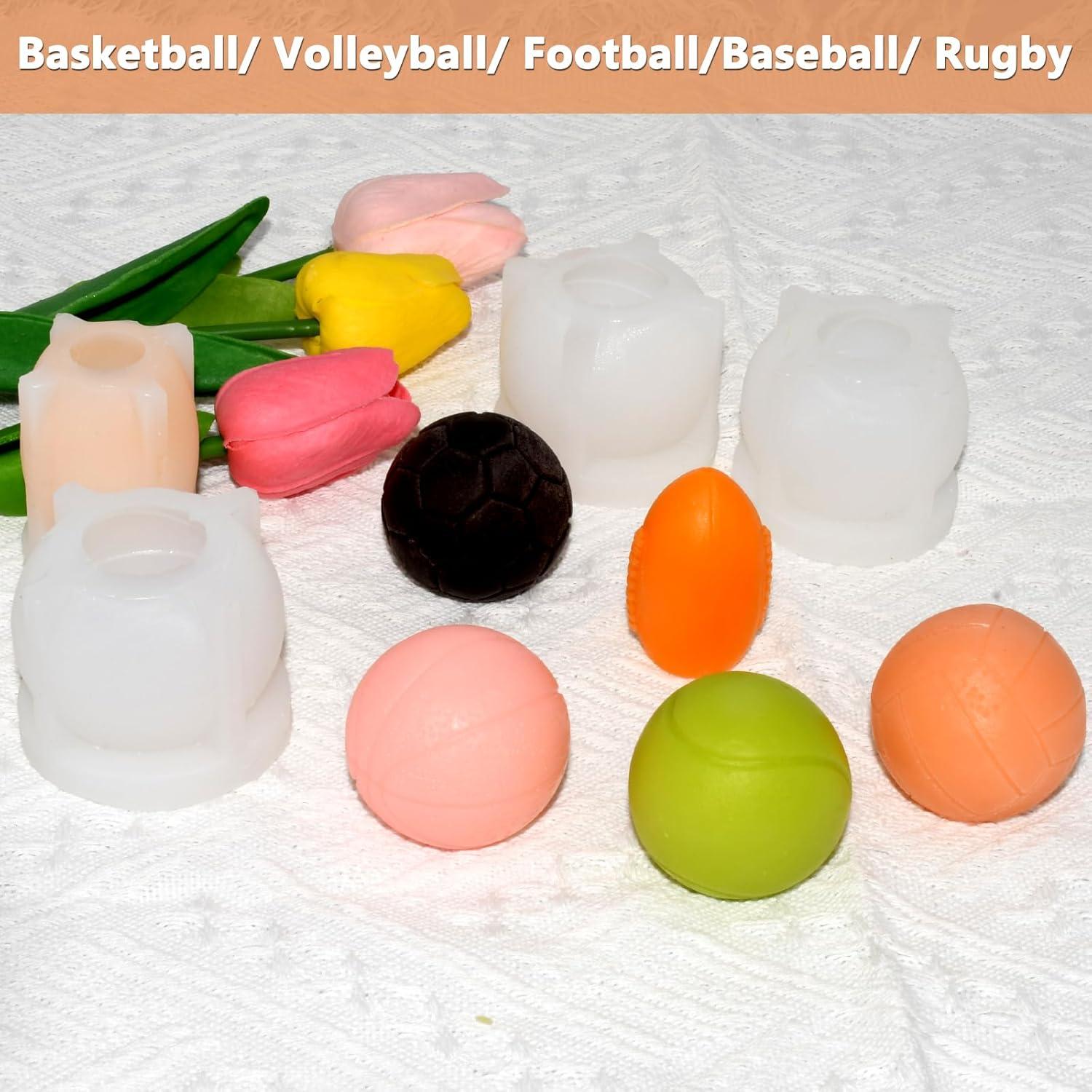 Molde de Silicona 3D Kackaidi para Balones Deportivos - 5 Piezas