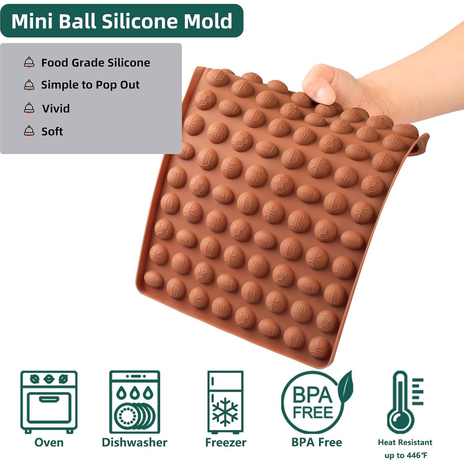 Molde de Silicona Amyandone para Mini Pelotas Deportivas 94 Cavidades