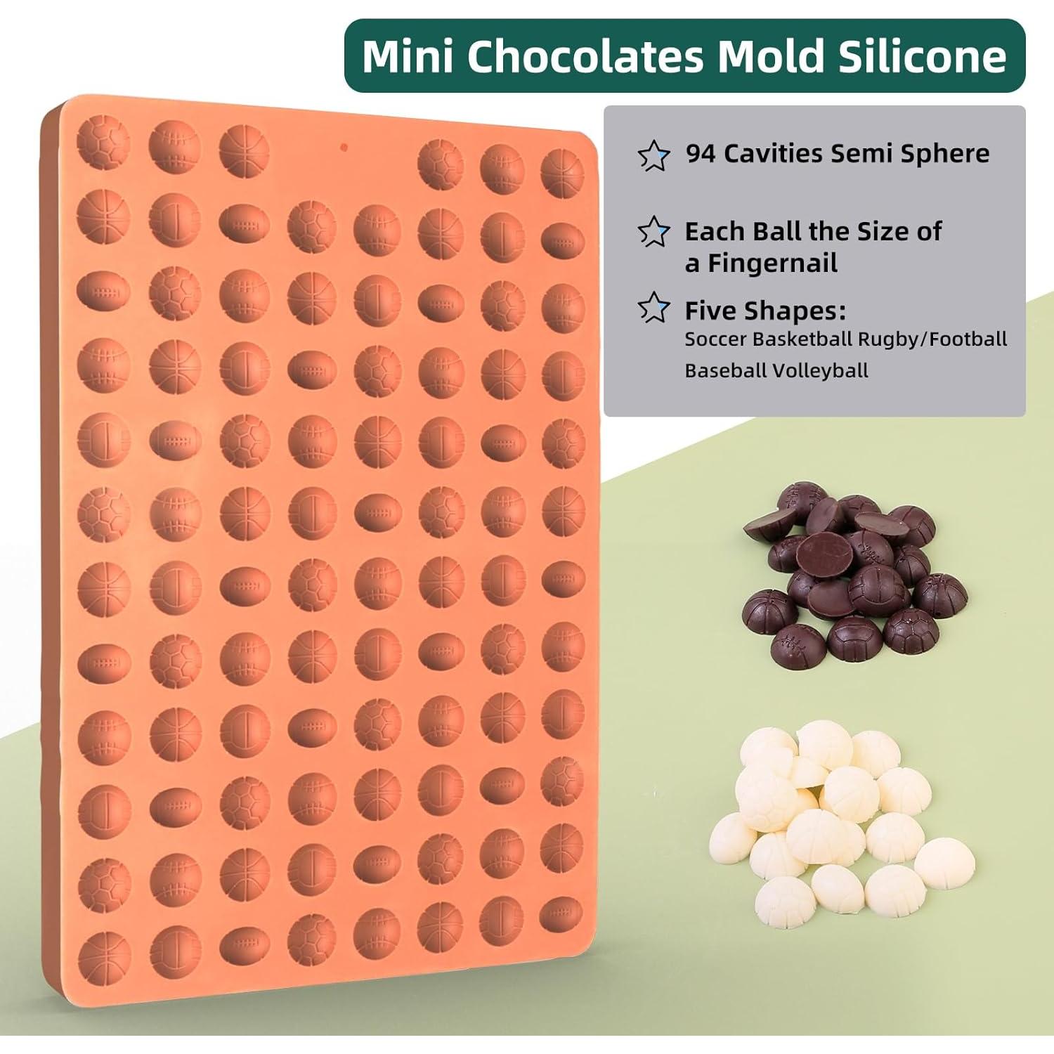 Molde de Silicona Amyandone para Mini Pelotas Deportivas 94 Cavidades