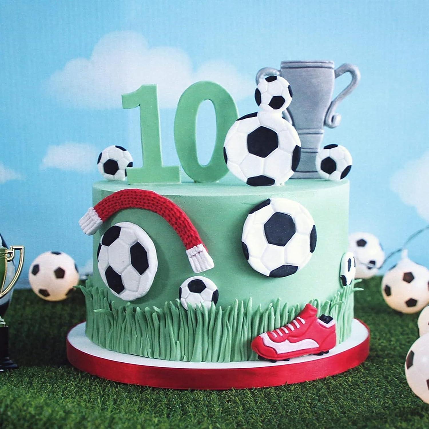 Moldes de Silicona para Fondant de Fútbol Acvcatto - 4 Piezas